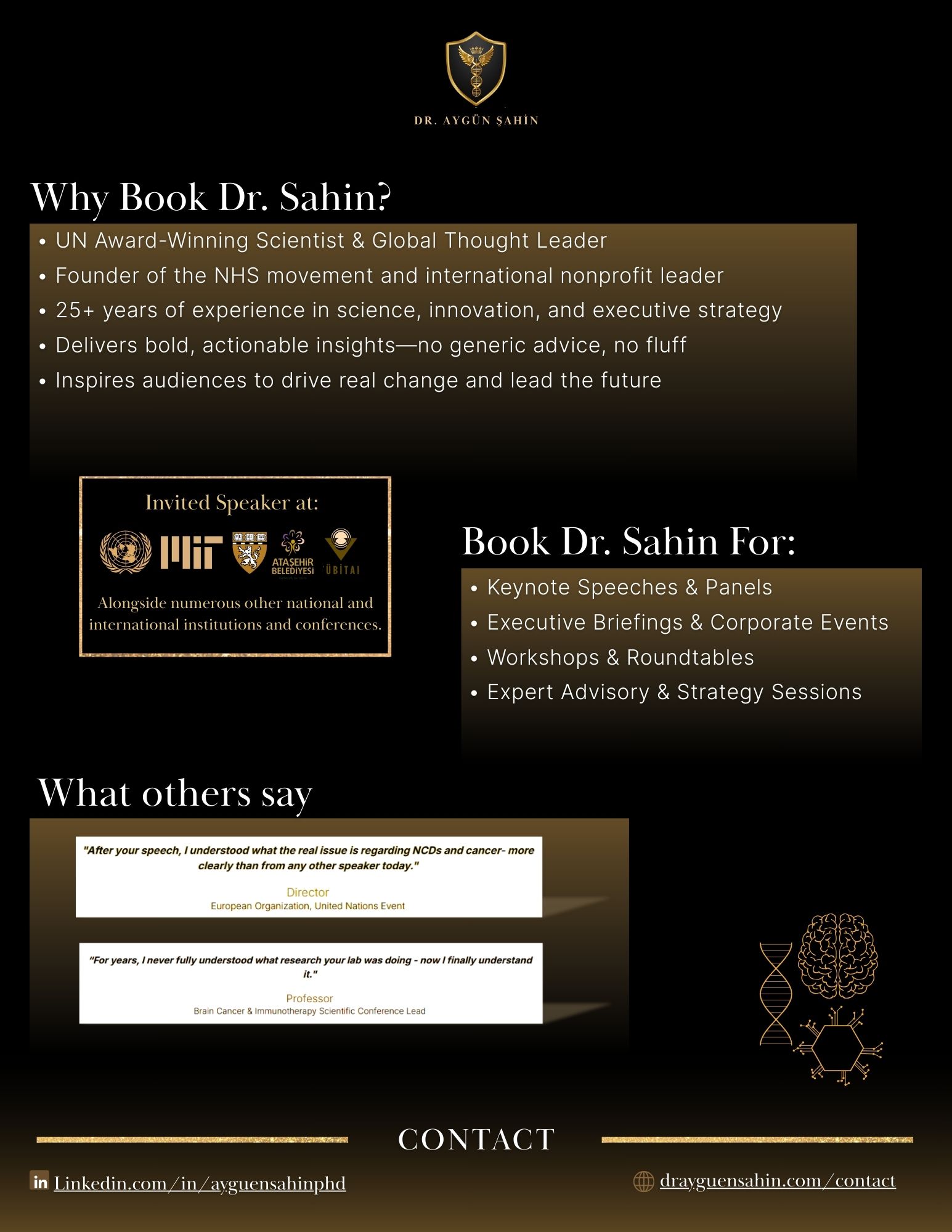 Dr. Ayguen Sahin | One-pager | Dr. Aygün Sahin