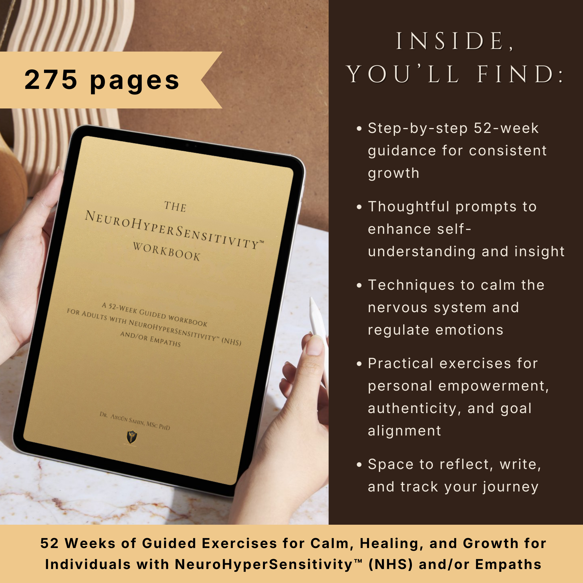 Inside, you’ll find: Step-by-step 52-week guidance for consistent growth Thoughtful prompts to enhance self-understanding and insight Techniques to calm the nervous system and regulate emotions Practical exercises for personal empowerment, authenticity, and goal alignment Space to reflect, write, and track your journey